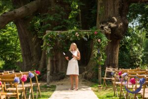Jane Blackman humanist woodland wedding