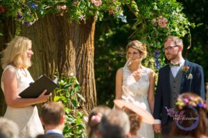 humanist outdoor woodland wedding ceremony