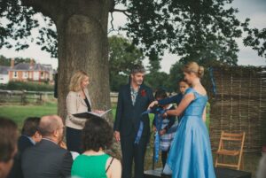 Wedding in the countryside under a tree